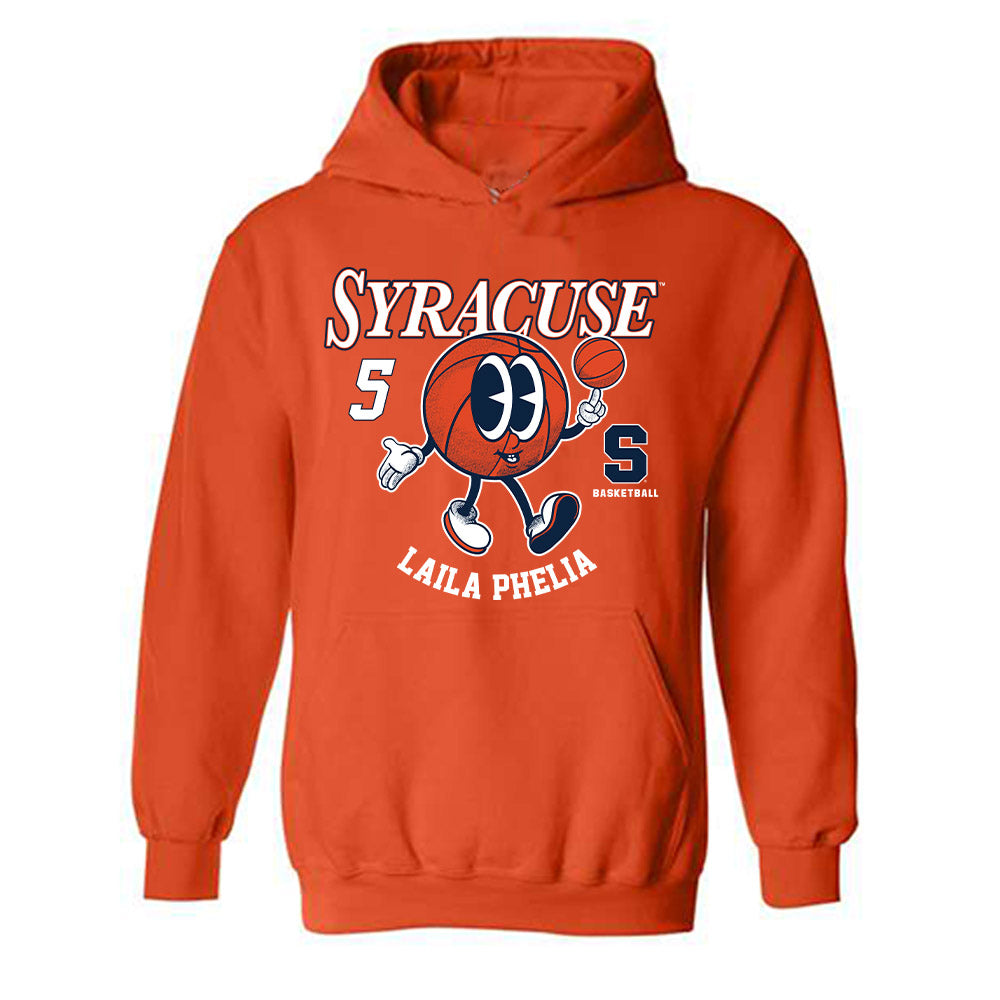 Syracuse - NCAA Women's Basketball : Laila Phelia - Fashion Shersey Hooded Sweatshirt-0