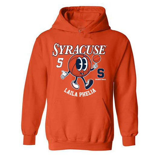 Syracuse - NCAA Women's Basketball : Laila Phelia - Fashion Shersey Hooded Sweatshirt-0