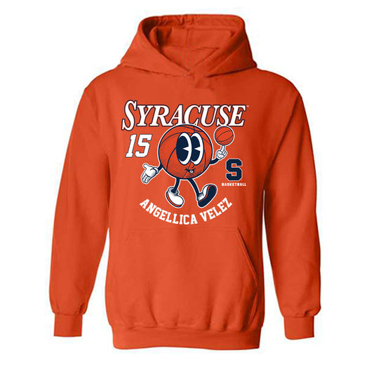 Syracuse - NCAA Women's Basketball : Angellica Velez - Fashion Shersey Hooded Sweatshirt