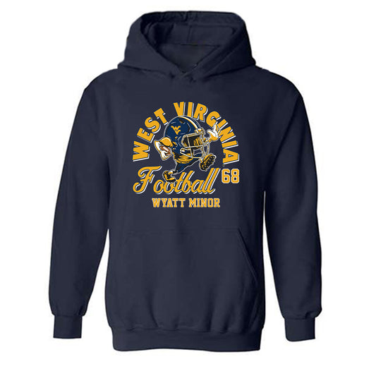 West Virginia - NCAA Football : Wyatt Minor - Fashion Shersey Hooded Sweatshirt-0