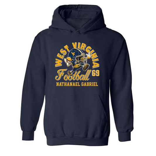 West Virginia - NCAA Football : Nathanael Gabriel - Fashion Shersey Hooded Sweatshirt-0