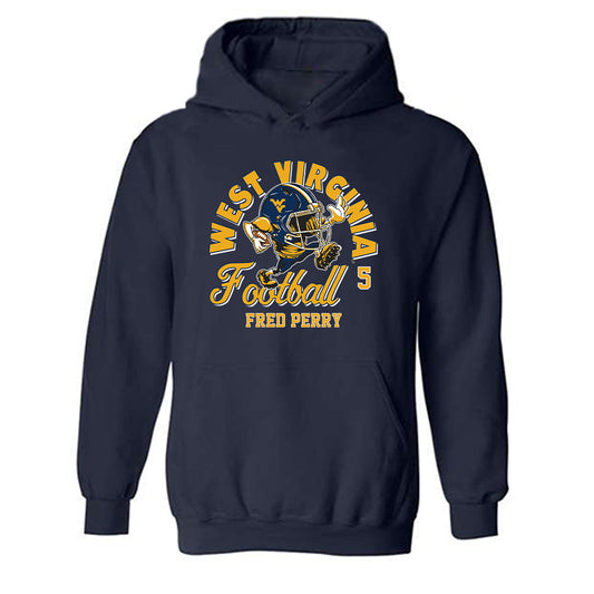 West Virginia - NCAA Football : Fred Perry - Fashion Shersey Hooded Sweatshirt-0