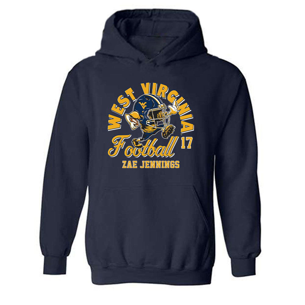 West Virginia - NCAA Football : Zae Jennings - Fashion Shersey Hooded Sweatshirt-0