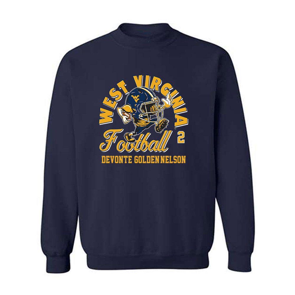West Virginia - NCAA Football : Devonte Golden-Nelson - Fashion Shersey Crewneck Sweatshirt-0