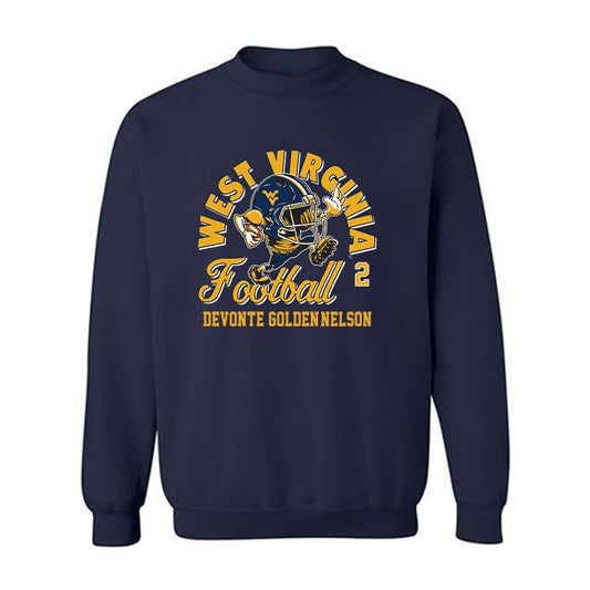 West Virginia - NCAA Football : Devonte Golden-Nelson - Fashion Shersey Crewneck Sweatshirt-0