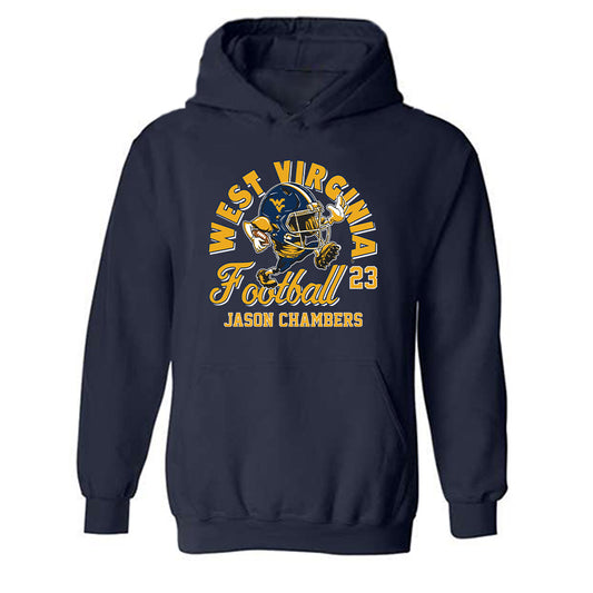 West Virginia - NCAA Football : Jason Chambers - Fashion Shersey Hooded Sweatshirt-0