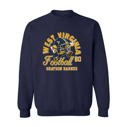 West Virginia - NCAA Football : Grayson Barnes - Fashion Shersey Crewneck Sweatshirt-0