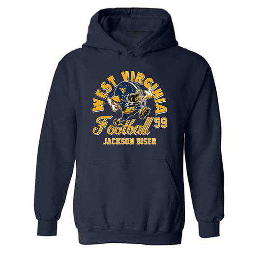 West Virginia - NCAA Football : Jackson Biser - Fashion Shersey Hooded Sweatshirt-0