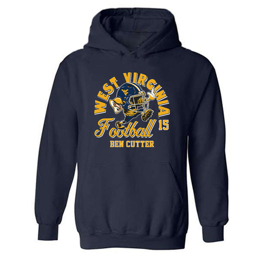West Virginia - NCAA Football : Ben Cutter - Hooded Sweatshirt Fashion Shersey