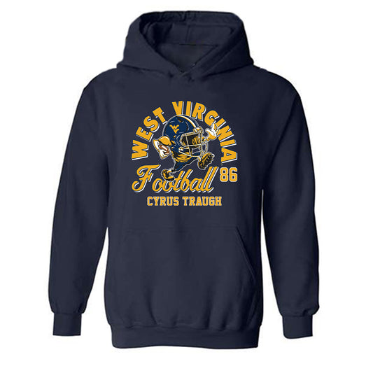 West Virginia - NCAA Football : Cyrus Traugh - Fashion Shersey Hooded Sweatshirt-0