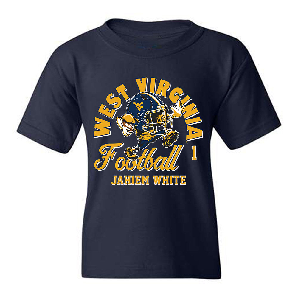 West Virginia - NCAA Football : Jahiem White - Fashion Shersey Youth T-Shirt-0