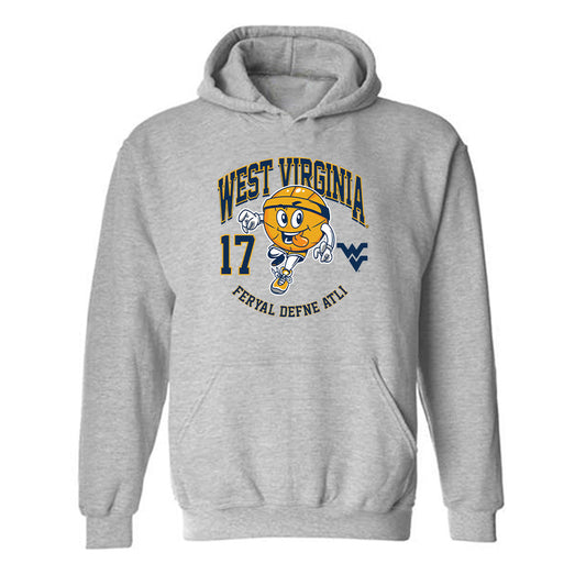 West Virginia - NCAA Women's Basketball : Feryal Defne Atli - Fashion Shersey Hooded Sweatshirt-0