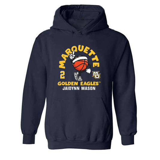 Marquette - NCAA Women's Basketball : Jaidynn Mason - Fashion Shersey Hooded Sweatshirt-0