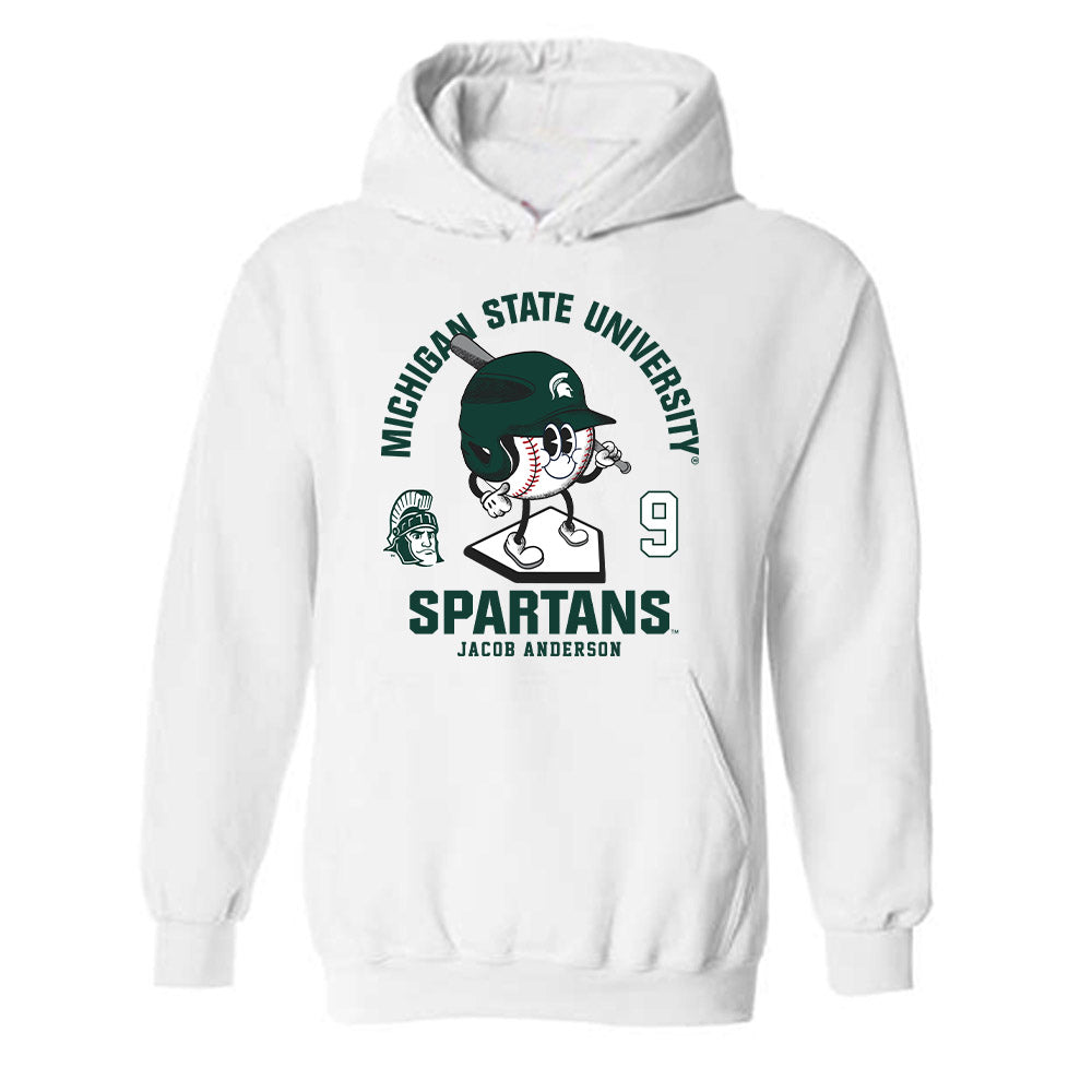 Michigan State - NCAA Baseball : Jacob Anderson - Hooded Sweatshirt