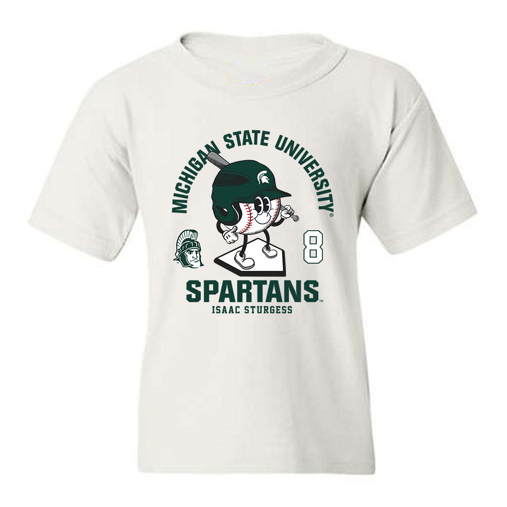 Michigan State - NCAA Baseball : Isaac Sturgess - Youth T-Shirt-0