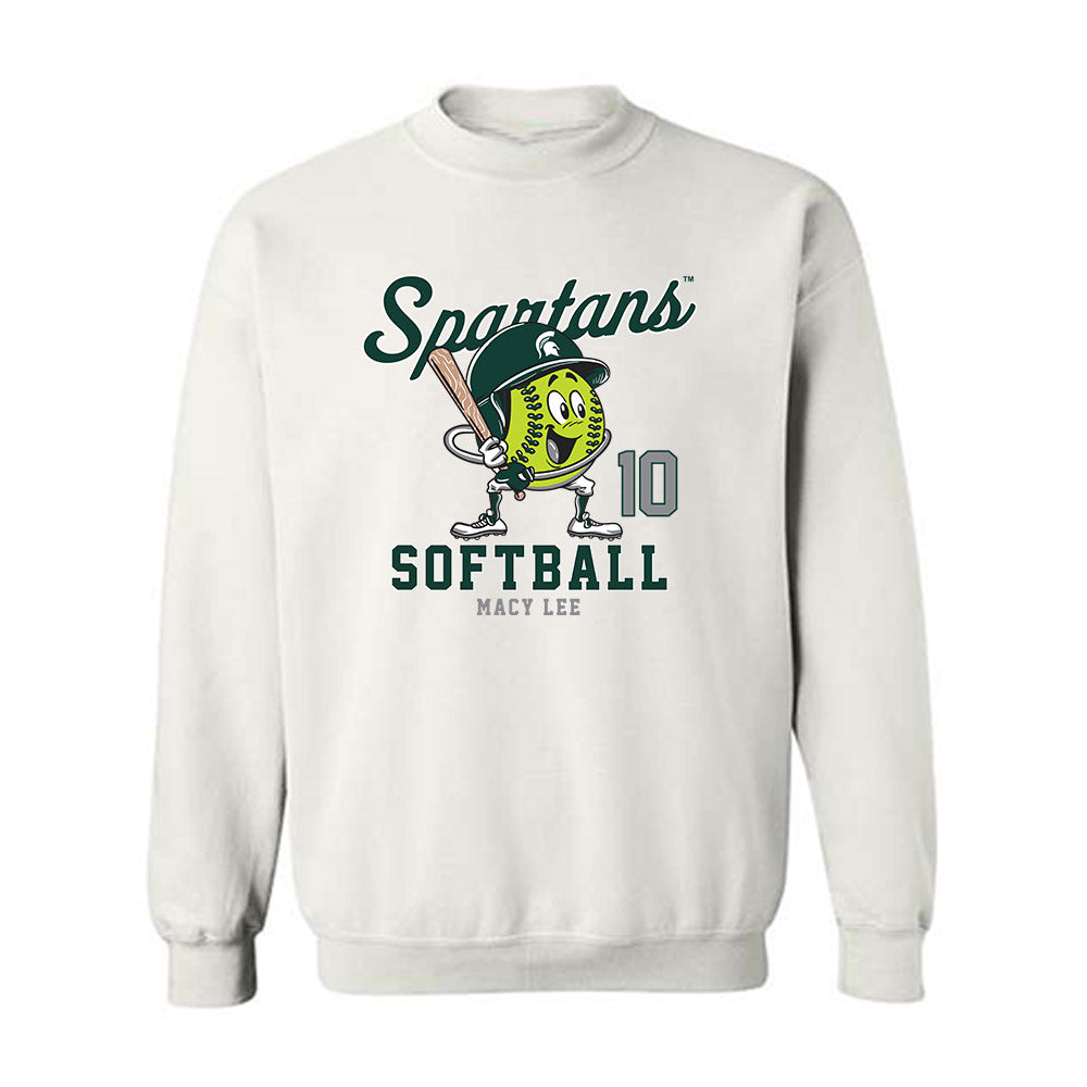 Michigan State - NCAA Softball : Macy Lee - Fashion Shersey Crewneck Sweatshirt-0