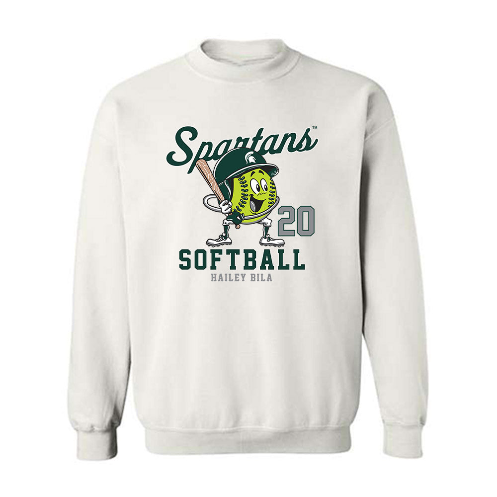 Michigan State - NCAA Softball : Hailey Bila - Fashion Shersey Crewneck Sweatshirt-0
