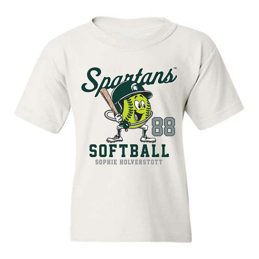 Michigan State - NCAA Softball : Sophie Holverstott - Fashion Shersey Youth T-Shirt-0