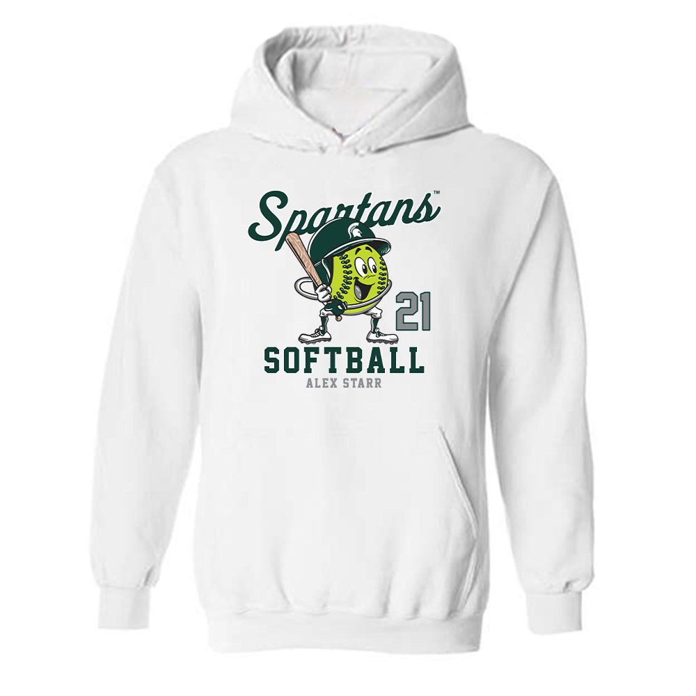 Michigan State - NCAA Softball : Alex Starr - Fashion Shersey Hooded Sweatshirt-0