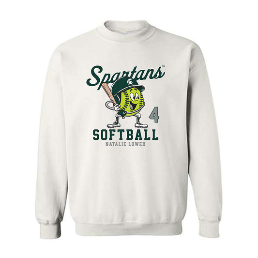 Michigan State - NCAA Softball : Natalie Lower - Fashion Shersey Crewneck Sweatshirt-0