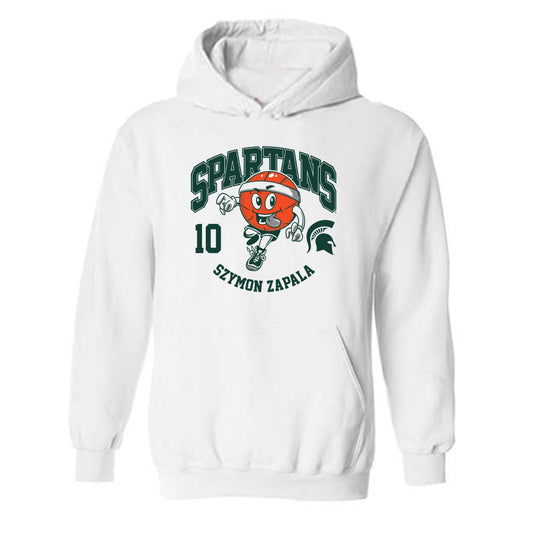 Michigan State - NCAA Men's Basketball : Szymon Zapala - Fashion Shersey Hooded Sweatshirt