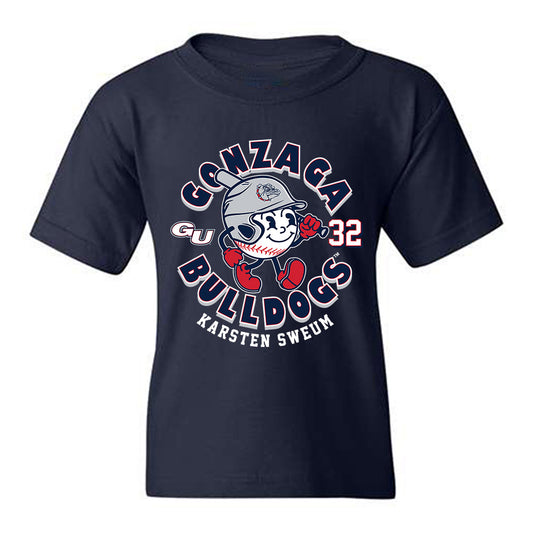 Gonzaga - NCAA Baseball : Karsten Sweum - Fashion Shersey Youth T-Shirt-0