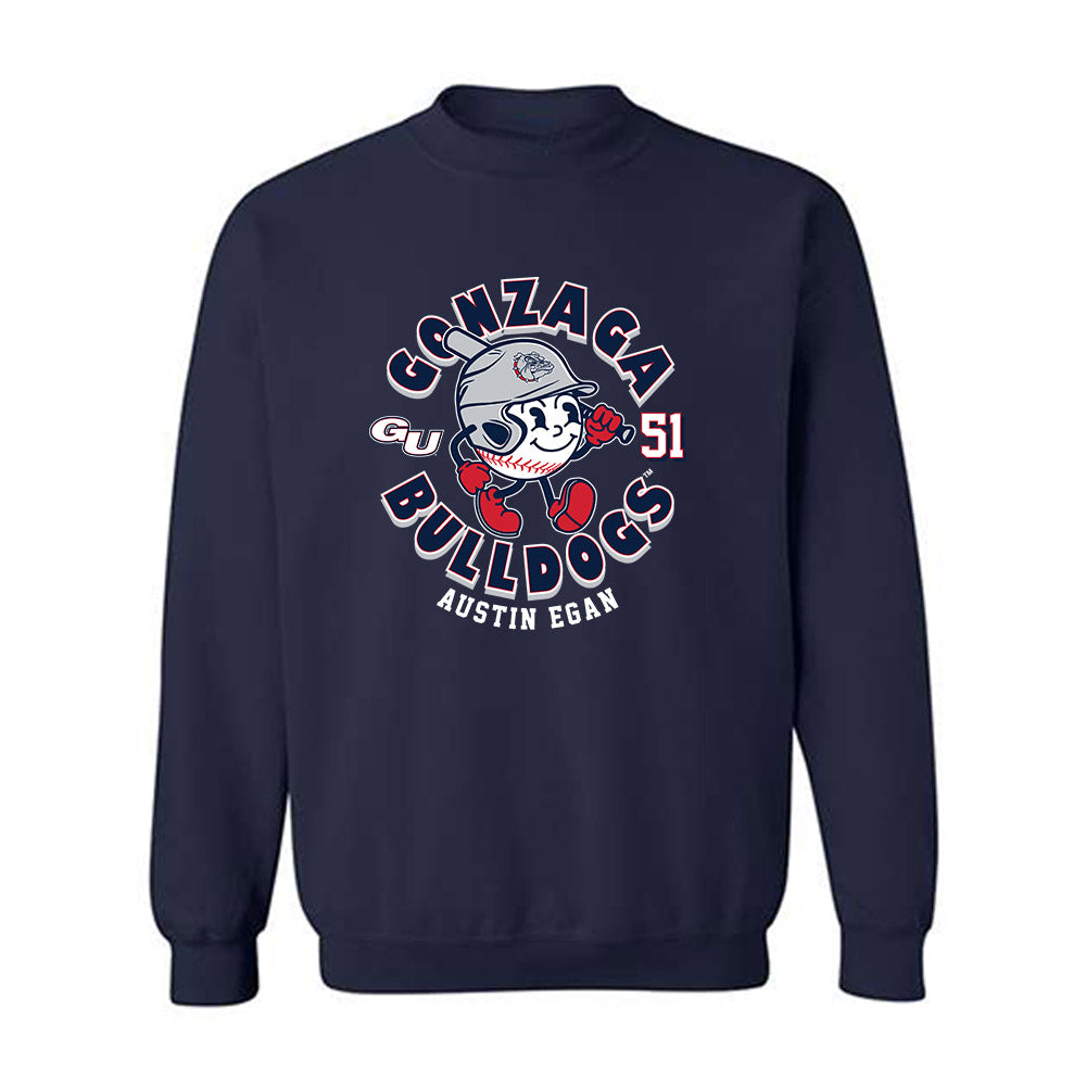 Gonzaga - NCAA Baseball : Austin Egan - Fashion Shersey Crewneck Sweatshirt