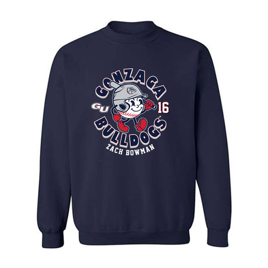 Gonzaga - NCAA Baseball : Zach Bowman - Fashion Shersey Crewneck Sweatshirt-0