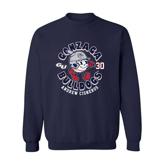 Gonzaga - NCAA Baseball : Andrew Cisneros - Fashion Shersey Crewneck Sweatshirt-0