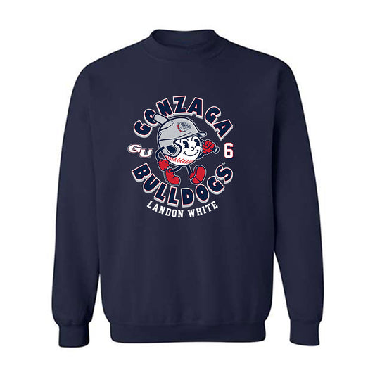 Gonzaga - NCAA Baseball : Landon White - Fashion Shersey Crewneck Sweatshirt-0