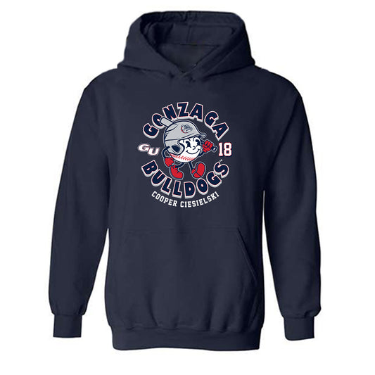 Gonzaga - NCAA Baseball : Cooper Ciesielski - Fashion Shersey Hooded Sweatshirt-0