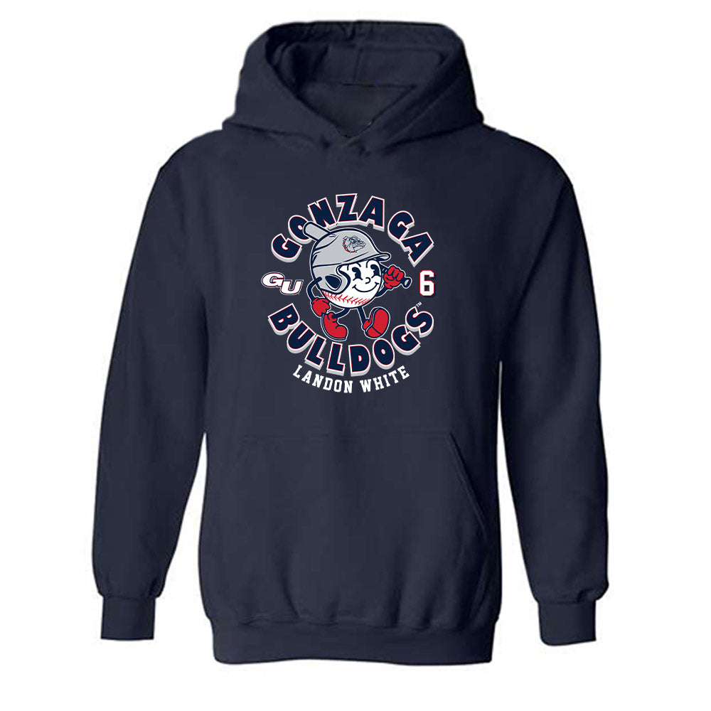 Gonzaga - NCAA Baseball : Landon White - Fashion Shersey Hooded Sweatshirt-0