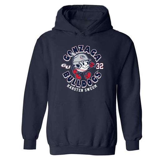 Gonzaga - NCAA Baseball : Karsten Sweum - Fashion Shersey Hooded Sweatshirt-0