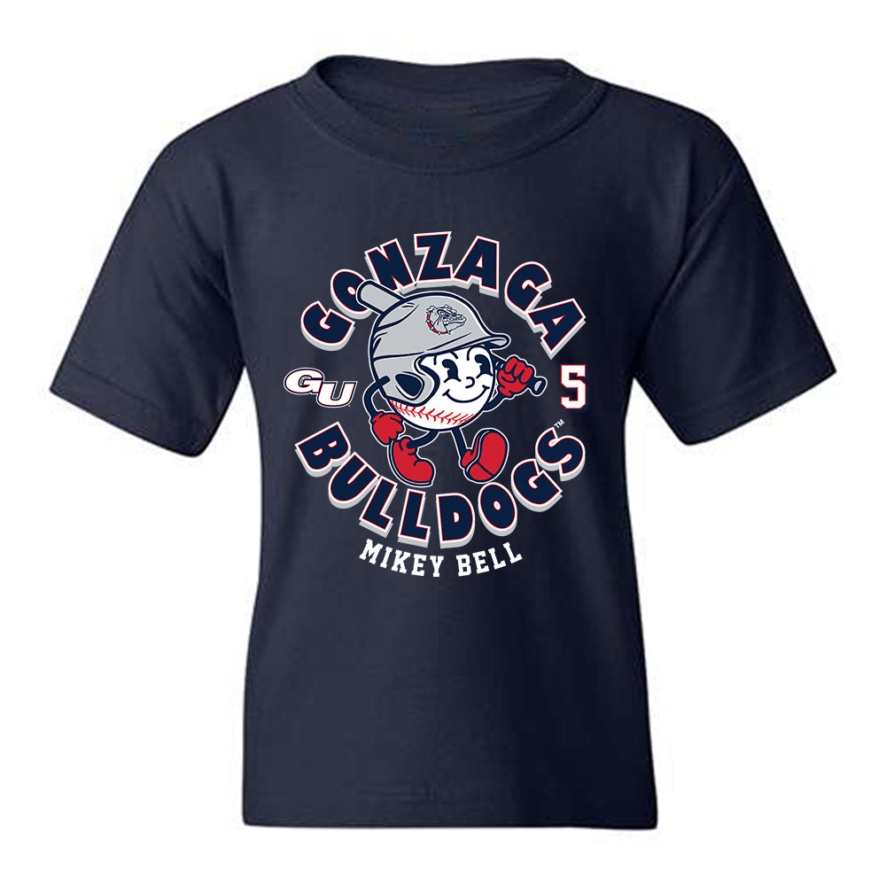 Gonzaga - NCAA Baseball : Mikey Bell - Fashion Shersey Youth T-Shirt-0