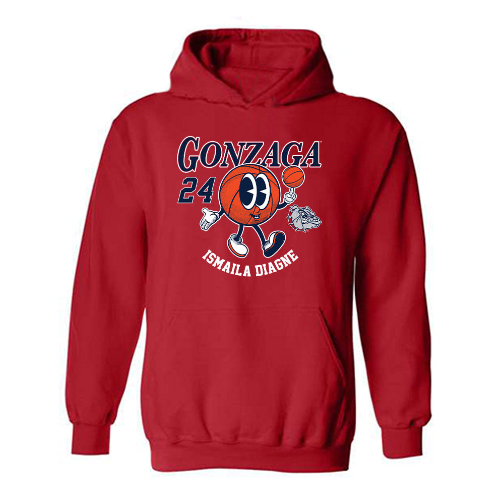 Gonzaga - NCAA Men's Basketball : Ismaila Diagne - Fashion Shersey Hooded Sweatshirt