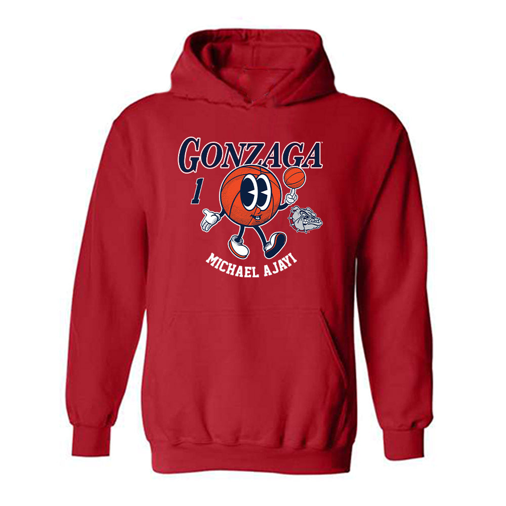 Gonzaga - NCAA Men's Basketball : Michael Ajayi - Fashion Shersey Hooded Sweatshirt-0