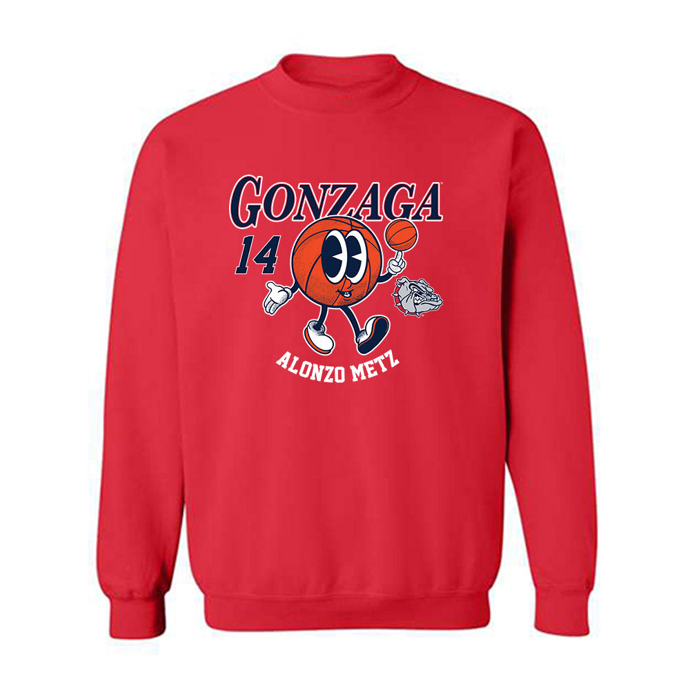 Gonzaga - NCAA Men's Basketball : Alonzo Metz - Fashion Shersey Crewneck Sweatshirt-0