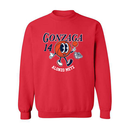 Gonzaga - NCAA Men's Basketball : Alonzo Metz - Fashion Shersey Crewneck Sweatshirt-0