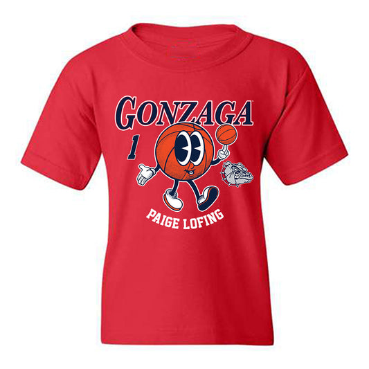 Gonzaga - NCAA Women's Basketball : Paige Lofing - Fashion Shersey Youth T-Shirt-0