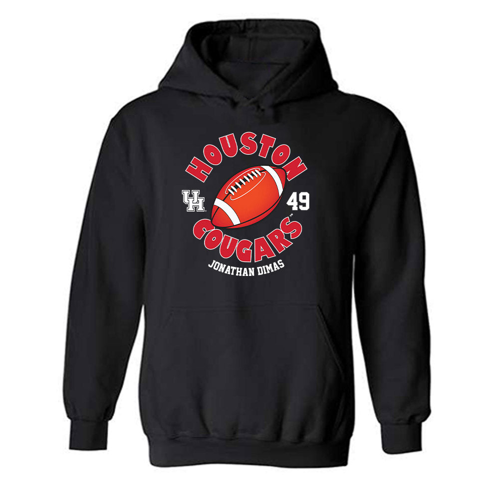 Houston - NCAA Football : Jonathan Dimas - Fashion Shersey Hooded Sweatshirt-0