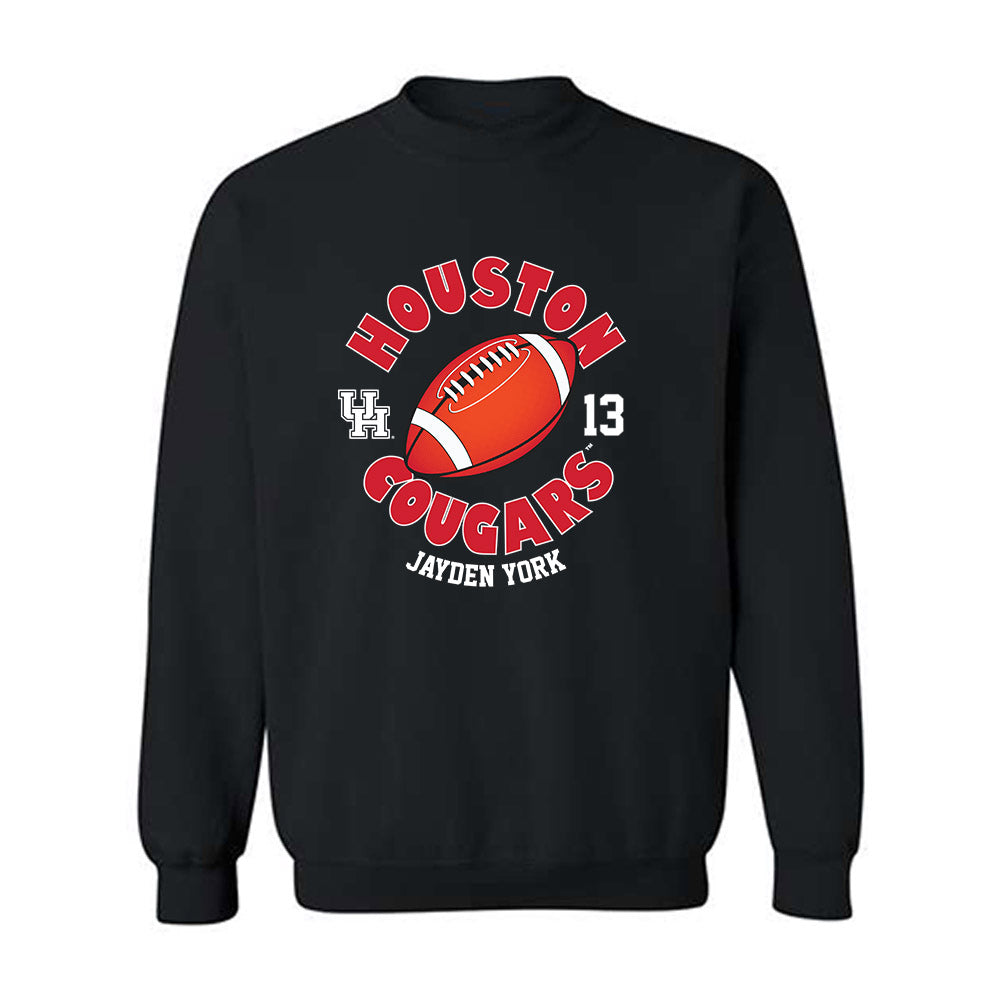 Houston - NCAA Football : Jayden York - Fashion Shersey Crewneck Sweatshirt-0