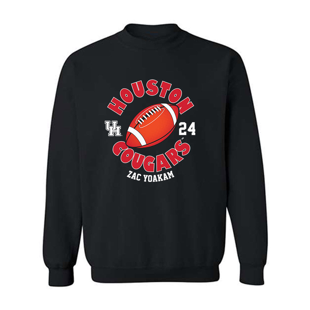 Houston - NCAA Football : Zac Yoakam - Fashion Shersey Crewneck Sweatshirt-0