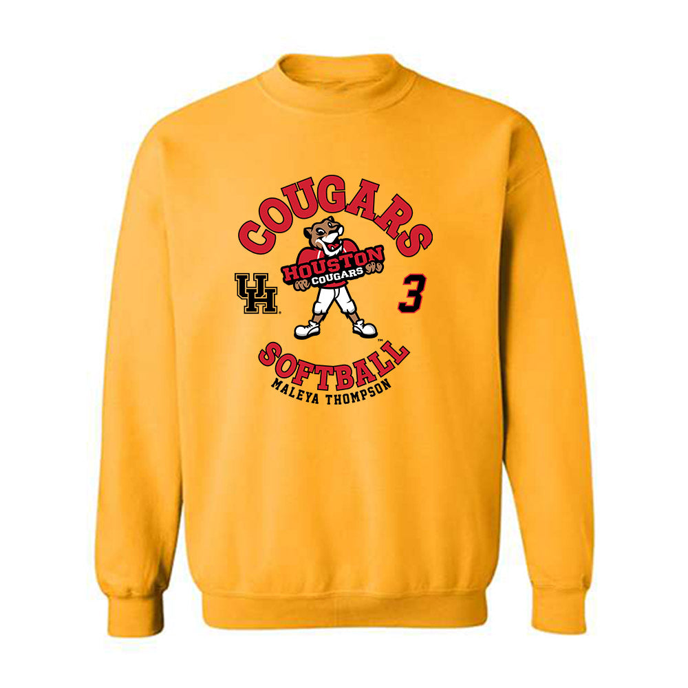 Houston - NCAA Softball : Maleya Thompson - Fashion Shersey Crewneck Sweatshirt-0