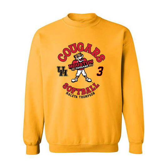 Houston - NCAA Softball : Maleya Thompson - Fashion Shersey Crewneck Sweatshirt-0