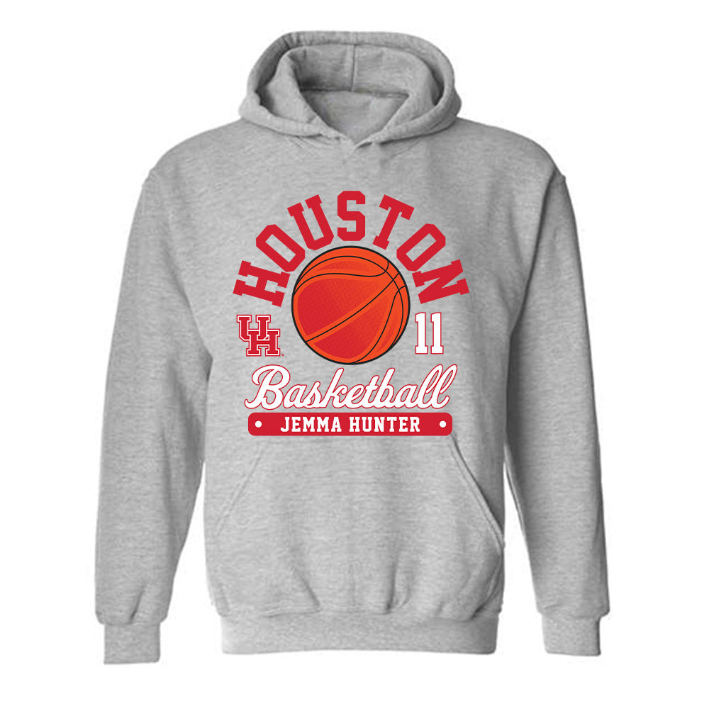 Houston - NCAA Women's Basketball : Jemma Hunter - Fashion Shersey Hooded Sweatshirt-0