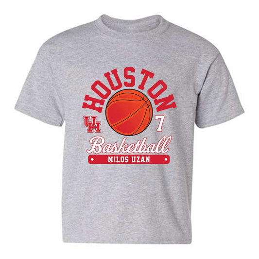 Houston - NCAA Men's Basketball : Milos Uzan - Fashion Shersey Youth T-Shirt-0