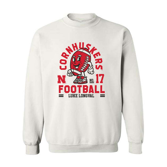 Nebraska - NCAA Football : Luke Longval - Crewneck Sweatshirt