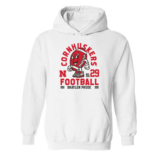 Nebraska - NCAA Football : Braylen Prude - Fashion Shersey Hooded Sweatshirt-0