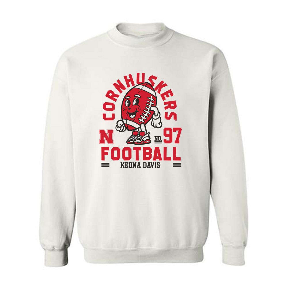 Nebraska - NCAA Football : Keona Davis - Fashion Shersey Crewneck Sweatshirt-0
