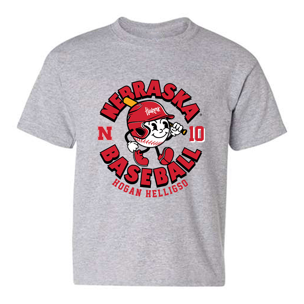 Nebraska - NCAA Baseball : Hogan Helligso - Fashion Shersey Youth T-Shirt-0